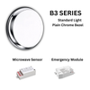 3CCT and 3 Wattage Selectable Bulkhead, IP65, Chrome Bezel, B3 SERIES18