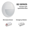 3CCT and 3 Wattage Selectable Bulkhead, IP65, Eyelid White Bezel, B3 SERIES19