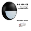3CCT and 3 Wattage Selectable Bulkhead, IP65, Eyelid Black Bezel, B3 SERIES18