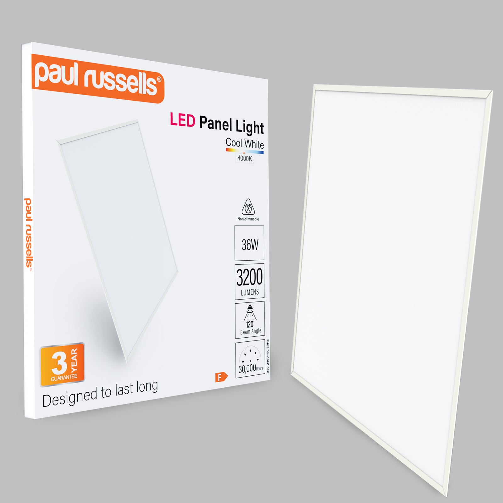 LED Square Panel 36W IP20 Cool White 4000K Ultra Slim Ceiling Light Bulbs