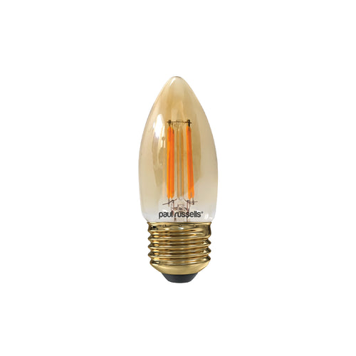 LED Filament Candle 4.5W=35W Extra Warm White Amber 2200K ES E27 Edison Screw Bulbs