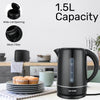 Paul Russells 3000W Cordless Electric Kettle - Ideal for Tea or Coffee Enthusiasts, 1.5L Capacity, Auto Shut Off, Transparent Water Window, 360° Swivel Base, Effortless Auto Lid Opening2