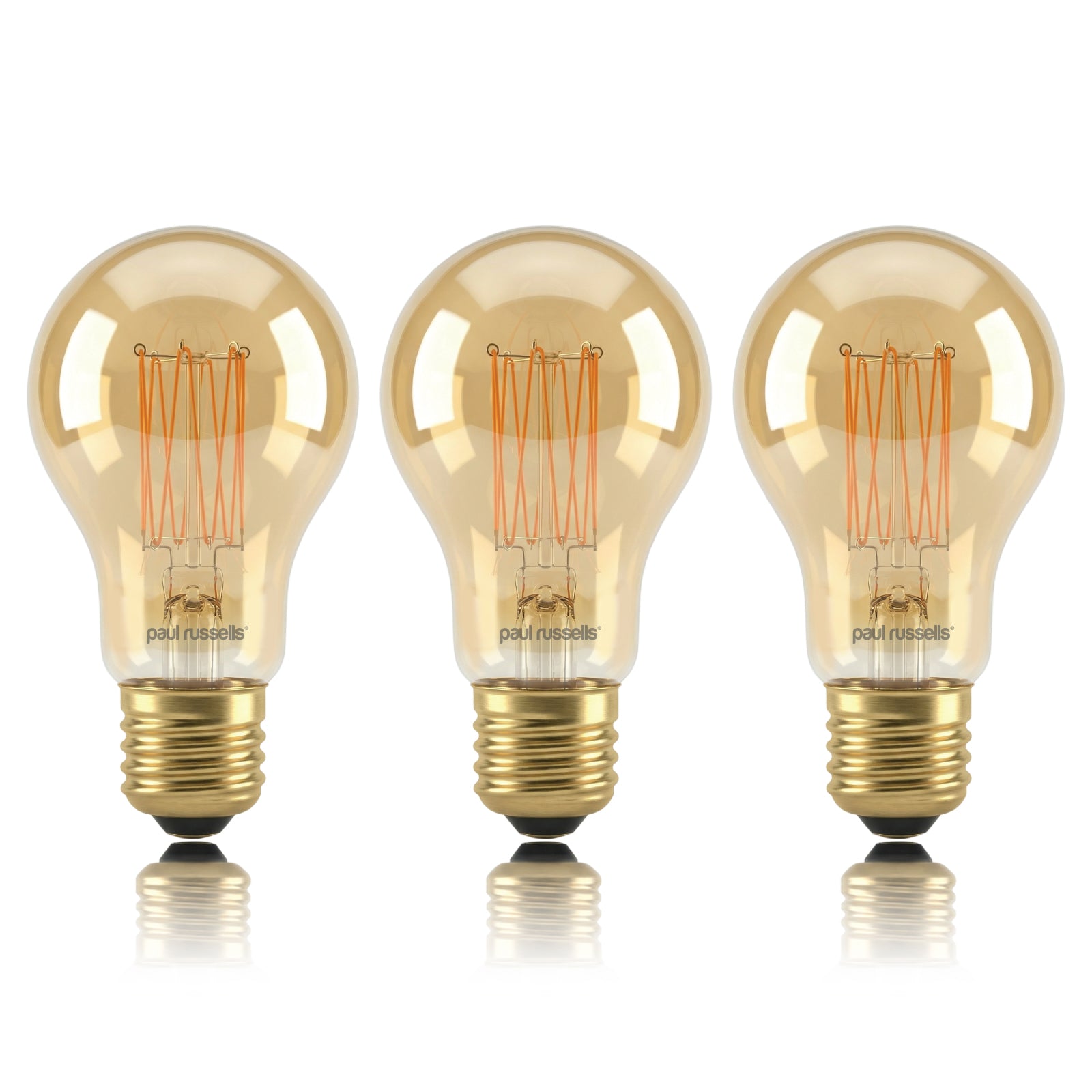 7W LED GLS, E27, 600lm, Dimmable, 2200K (3 Pack)