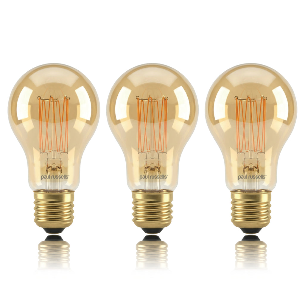 7W LED GLS, E27, 600lm, Dimmable, 2200K (3 Pack)