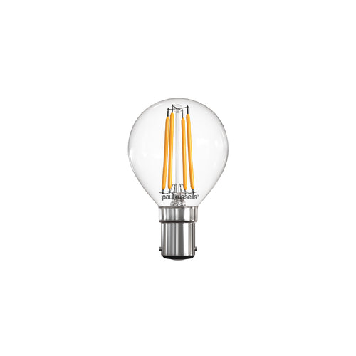 LED Filament Dimmable Golf 4.5W=40W Warm White Small Bayonet Cap SBC B15 Bulbs