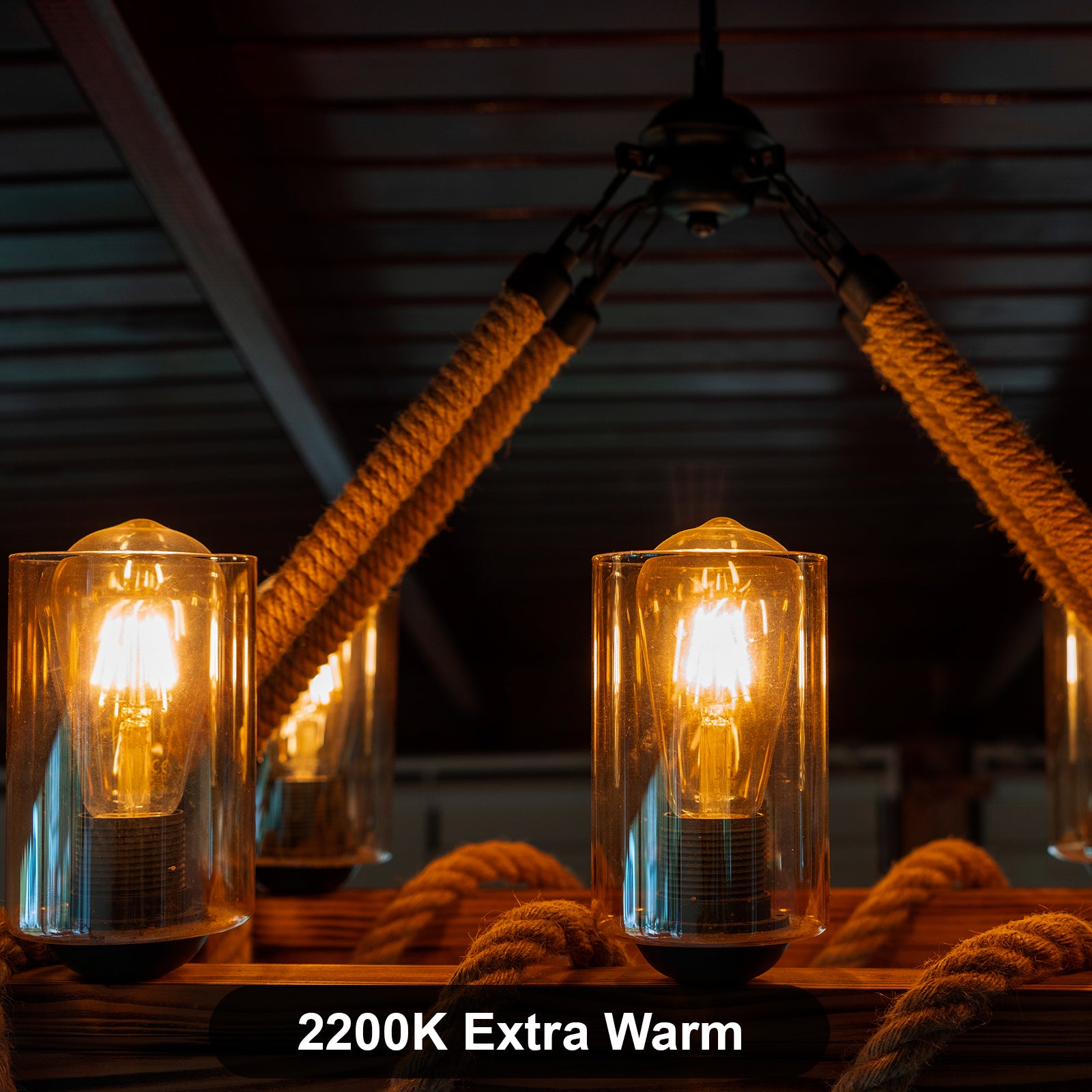 LED Filament ST64 4.5W=35W Extra Warm White Amber 2200K ES E27 Edison Screw Cap Bulbs