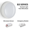 3CCT and 3 Wattage Selectable Bulkhead, IP65, White Bezel, B3 SERIES17