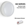 3CCT and 3 Wattage Selectable Bulkhead, IP65, White Bezel, B3 SERIES16