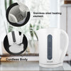 paul russells Electric Plastic Kettle, 2200W 1.7L, Hot water dispenser, White, Boil-Dry Protection, Auto Shut off Stirx Control5