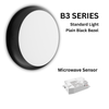 3CCT and 3 Wattage Selectable Bulkhead, IP65, Black Bezel, B3 SERIES18