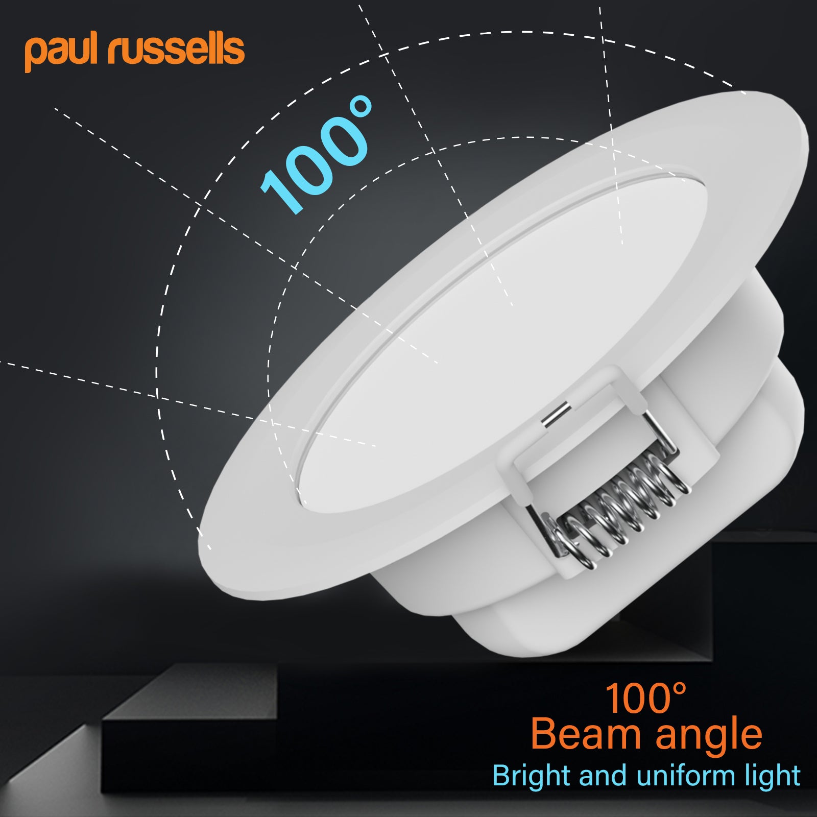 4W, LED Round Ceiling Downlights, 300 Lumens, 6500K Day Light, Non-Dimmable Panel Spotlights