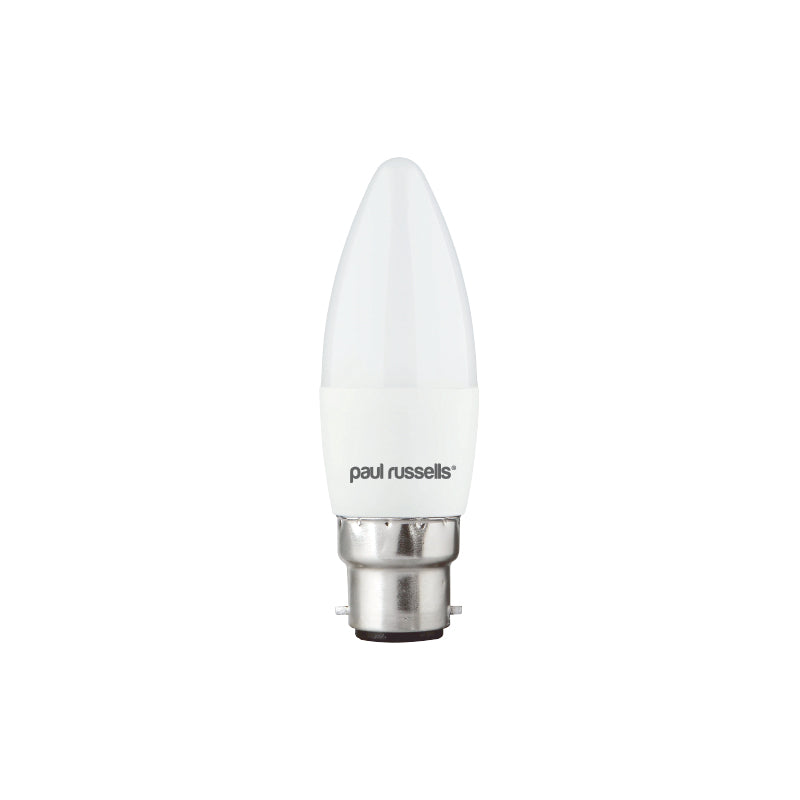 LED Candle 6.5W=60W Warm White Bayonet Cap BC B22 Bulbs