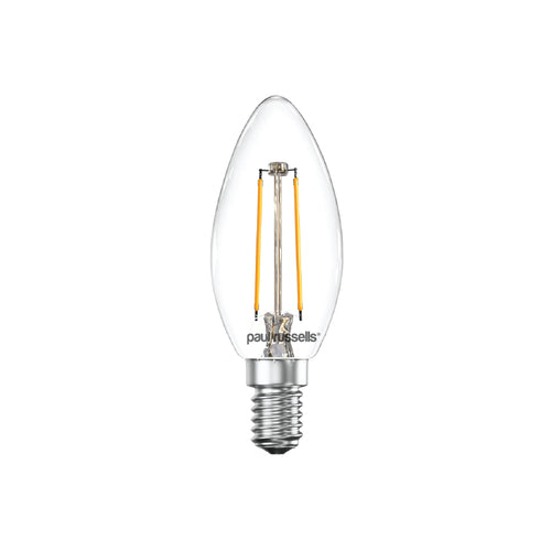 LED Filament Candle 2.5W=25W Warm White 2700K SES E14 Small Edison Screw Cap Bulbs
