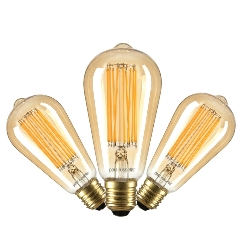 4.5W LED ST64, E27, 380lm, Dimmable, 2200K (3 Pack) Lit