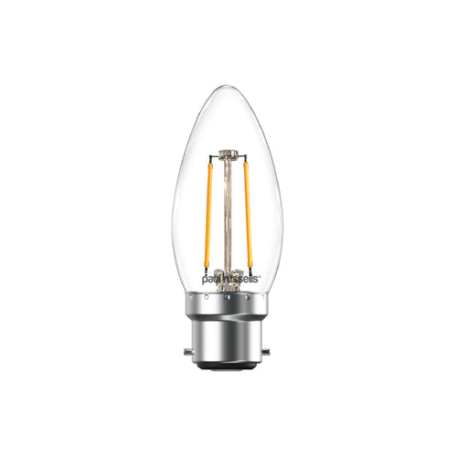 LED Filament Candle 2.5W=25W Warm White 2700K BC B22 Bayonet Cap Bulbs