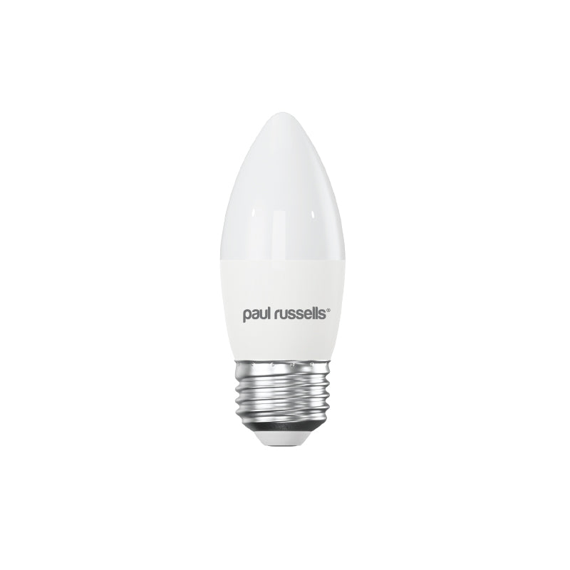 LED Dimmable Candle 5.5W=40W Cool White Edison Screw ES E27 Bulbs