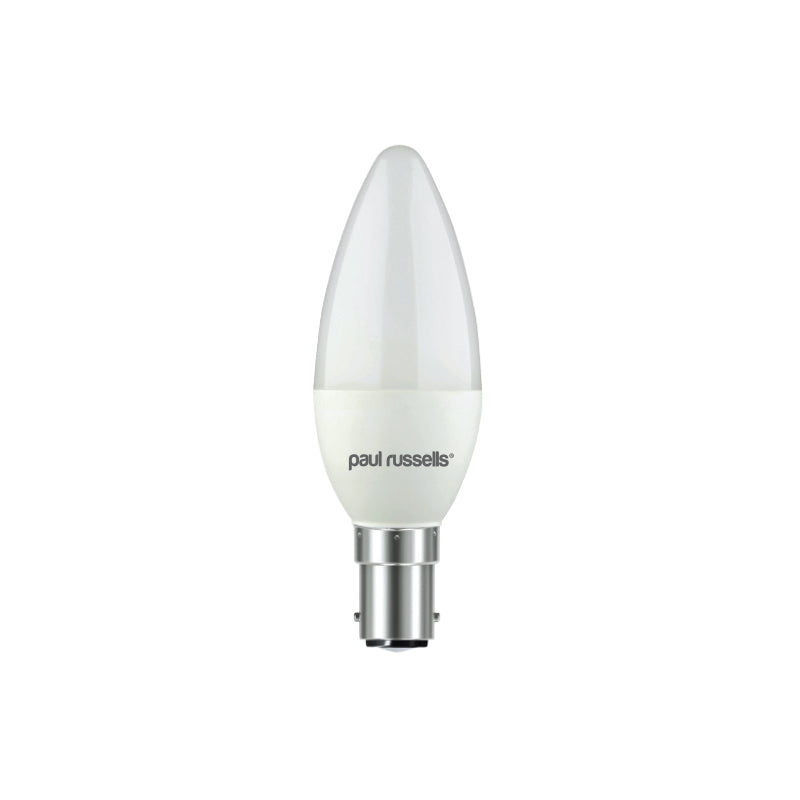 LED Candle 6.5W=60W Warm White Small Bayonet Cap SBC B15 Bulbs