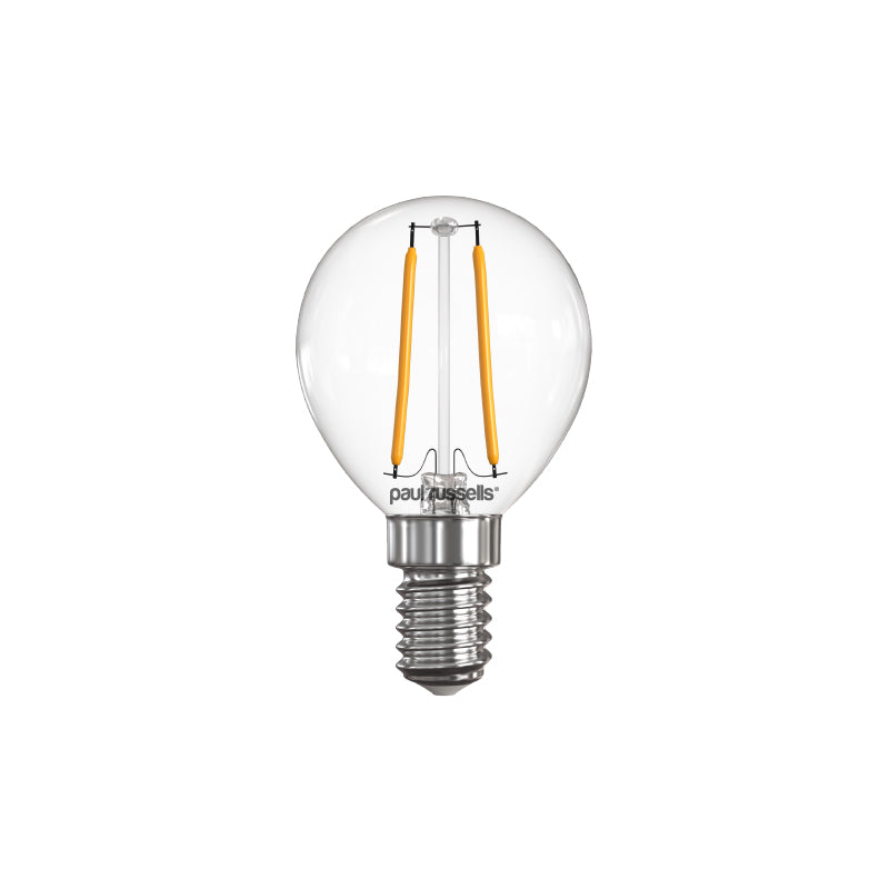 LED Filament GOLF 2.5W=25W Warm White SES E14 Small Edison Screw Bulbs