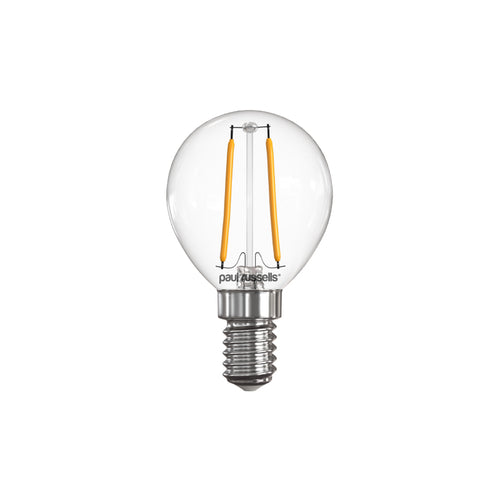 LED Filament GOLF 2.5W=25W Warm White SES E14 Small Edison Screw Bulbs