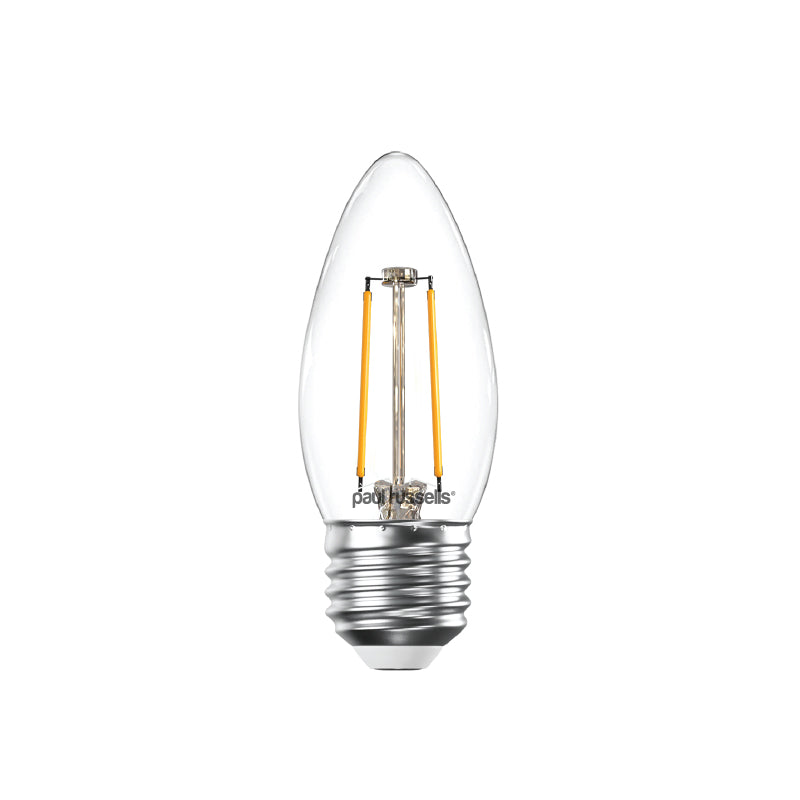 LED Filament Candle 2.5W=25W Warm White ES E27 Edison Screw Cap Bulbs