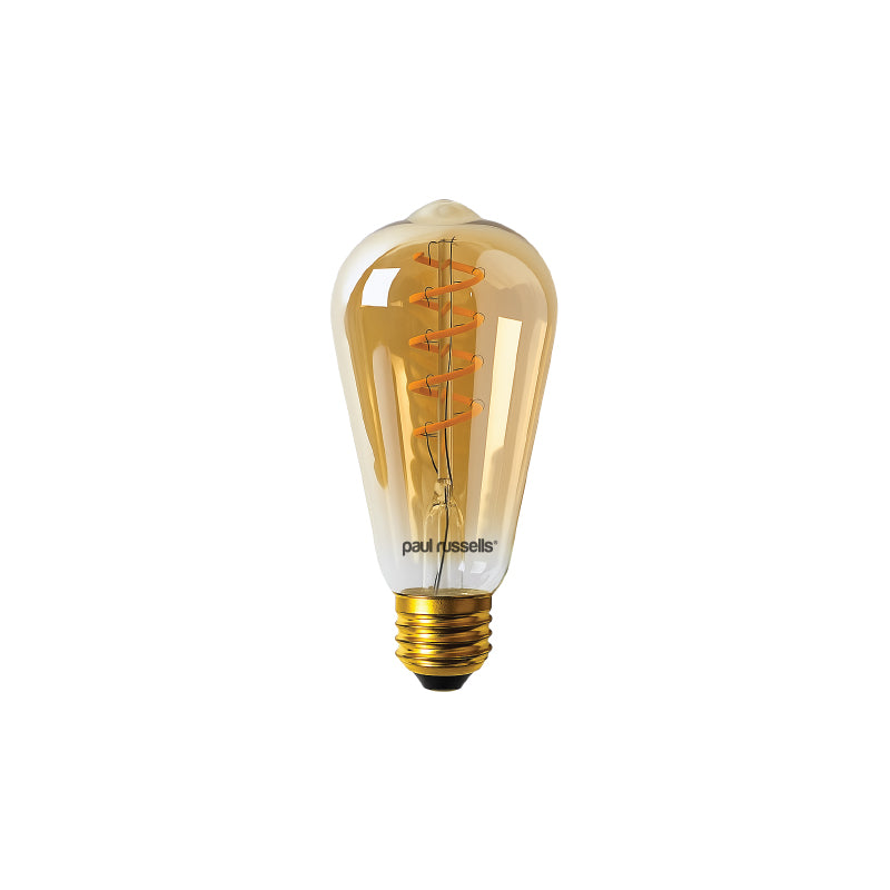 LED Filament Spiral ST64 4W=25w Extra Warm White (AMBER) ES E27 Edison Screw Decorative Bulbs