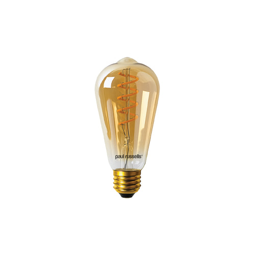 LED Filament Spiral ST64 4W=25w Extra Warm White (AMBER) ES E27 Edison Screw Decorative Bulbs
