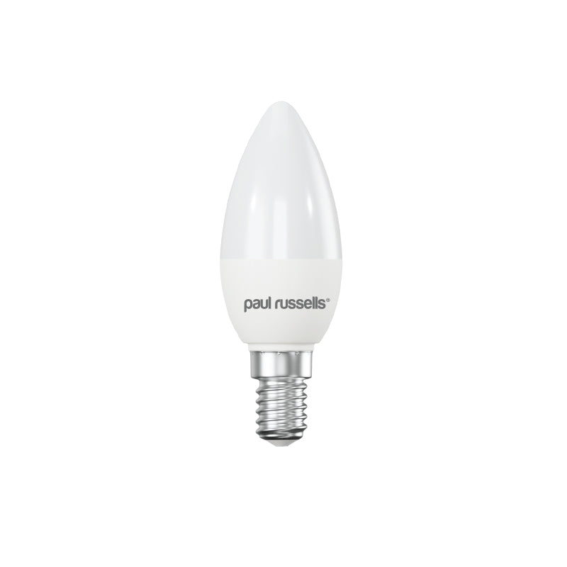 LED Dimmable Candle 5.5W=40W Cool White Edison Screw SES E14 Bulbs