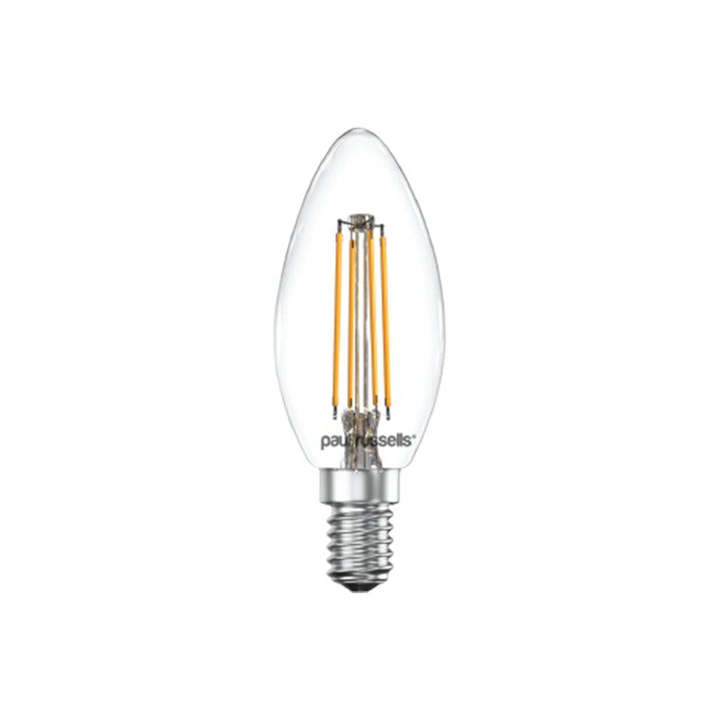 LED Filament Candle 4.5W=40W Warm White 2700K SES E14 Small Edison Screw Cap Bulbs