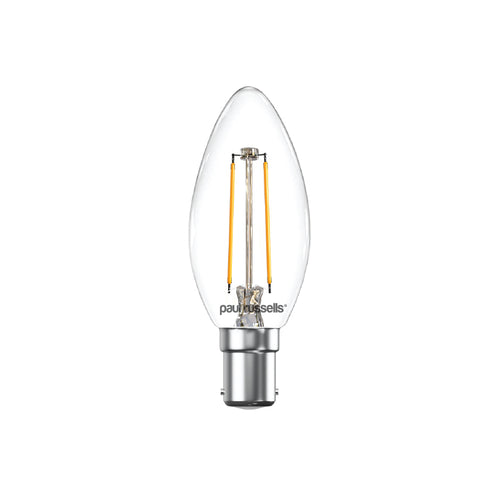 LED Filament Candle 2.5W=25W Warm White 2700K SBC B15 Small Bayonet Cap Bulbs