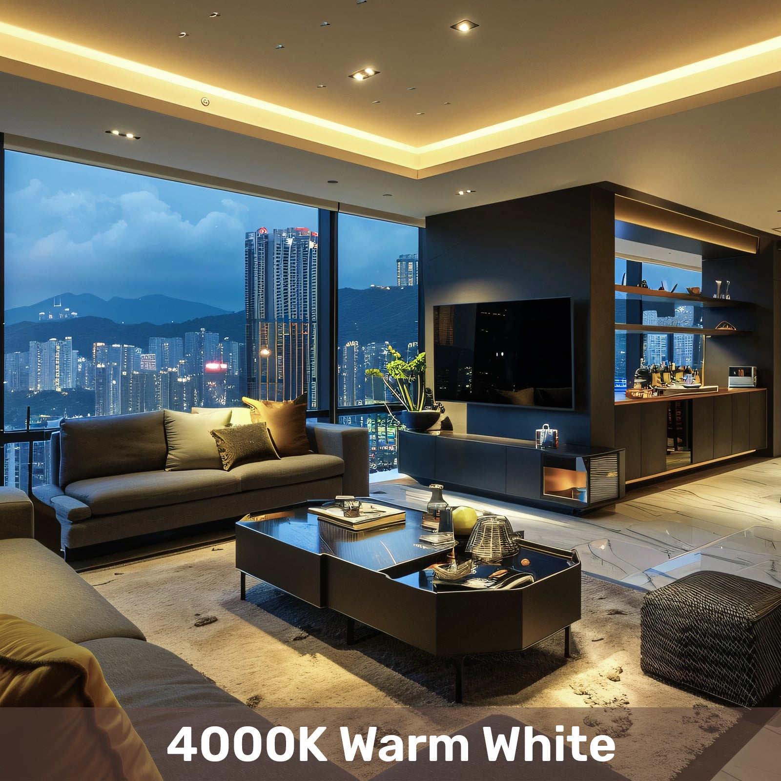 COB LED Strip Light 24V, 5W/M, 320 LEDs/M, 4000K Cool White, 2300 Lumens, 5M Flexible Tape, IP20