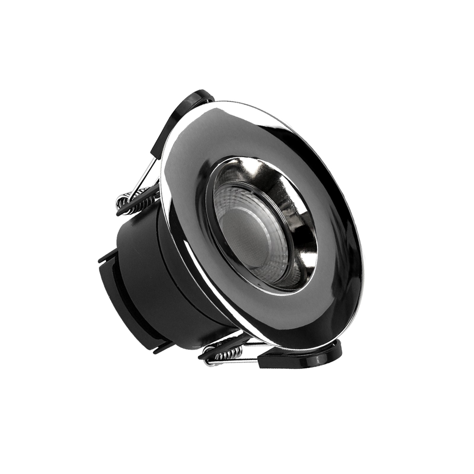 Paul Russells 6W LED Fire Rated Downlight, Dimmable Warm/Cool/Day White 3 Adjustable CCT, IP65, Chrome Bezel