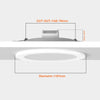 Paul Russells 4.8W LED Non Fire Rated Downlight Fixed, Warm White 3000K, IP65, Bezel White3