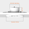 Paul Russells 6W LED Non Fire Rated Tiltable Downlight, Warm/Cool/Day White 3 Adjustable CCT, IP44, White Bezel3