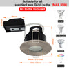 LED Fire Rated Downlights, IP65, Satin Nickel Bezel, Without Bulb4
