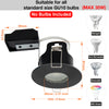 LED Fire Rated Downlights, IP65, Black Bezel, Without Bulb4