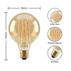 7W LED G95, E27, 600lm, Dimmable, 2200K (3 Pack)9