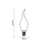 LED Filament Bent Tip Candle 4.5W=40W Warm White 2700K SES E14 Small Edison Screw Bulbs3