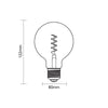 LED Dimmable Filament Spiral G80, 4W=25w ES/E27 AM Extra Warm White 1800K Decorative Bulbs6