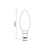 LED Filament Candle 2.5W=25W Warm White 2700K SBC B15 Small Bayonet Cap Bulbs4