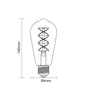 4.5W LED ST64, E27, 140lm, Dimmable, 1800K (3 Pack)7