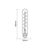 LED Dimmable Filament Spiral T32, 4W=25w ES/E27 AM Extra Warm White 1800K Decorative Bulbs4