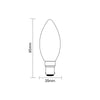 LED Filament Candle 2.5W=20W Extra Warm White Amber 2200K SBC B15 Small Bayonet Cap Bulbs3