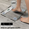 Digital Bathroom Scales, Body Weight, Weighing Scale, 150KG Wide Platform, Transparent Glass White2
