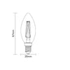 5.9W LED Candle, E14, 550lm, Dimmable, 2700K (3 Pack)5