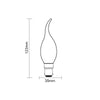 LED Filament Bent Tip Candle 2.5W=25W Warm White 2700K SBC B15 Small Bayonet Cap Bulbs3