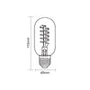 LED Dimmable Filament Spiral T45, 4W=25w ES/E27 AM Extra Warm White 1800K Decorative Bulbs4