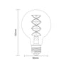 4.5W LED G80, E27, 140lm, Dimmable, 1800K (3 Pack)5