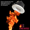 Paul Russells 6W LED Fire Rated Downlight, Dimmable Warm/Cool/Day White 3 Adjustable CCT, IP65, White Bezel3