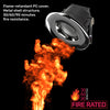 Paul Russells 6W LED Fire Rated Downlight, Dimmable Warm/Cool/Day White 3 Adjustable CCT, IP65, Chrome Bezel3