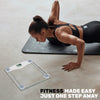 Digital Bathroom Scales, Body Weight, Weighing Scale, 150KG Wide Platform, Transparent Glass White7